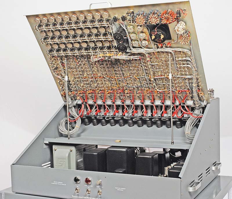 Figure 8 — Interior of the cabinet after reassembly — power supplies and wiring harness