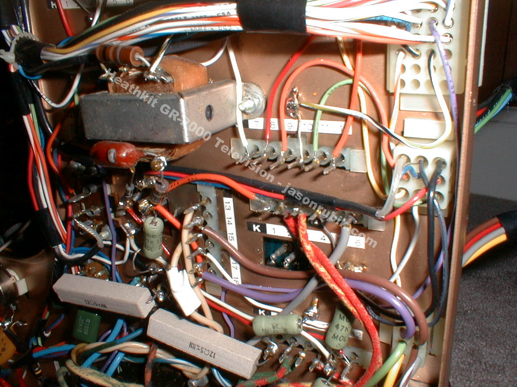 Figure 5 — The horizontal output and high-voltage area. This is the part of the chassis the lockout circuit is watching, and the part a restorer should measure rather than guess at.