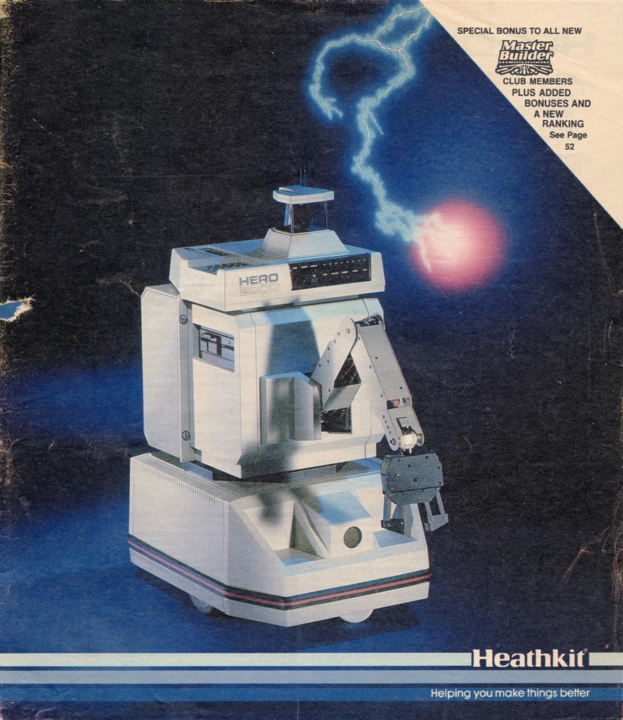 Figure 1 — The Spring–Summer 1986 catalogue, with the HERO 2000 robot on the cover. By this time robots, computers and education filled much of the book.