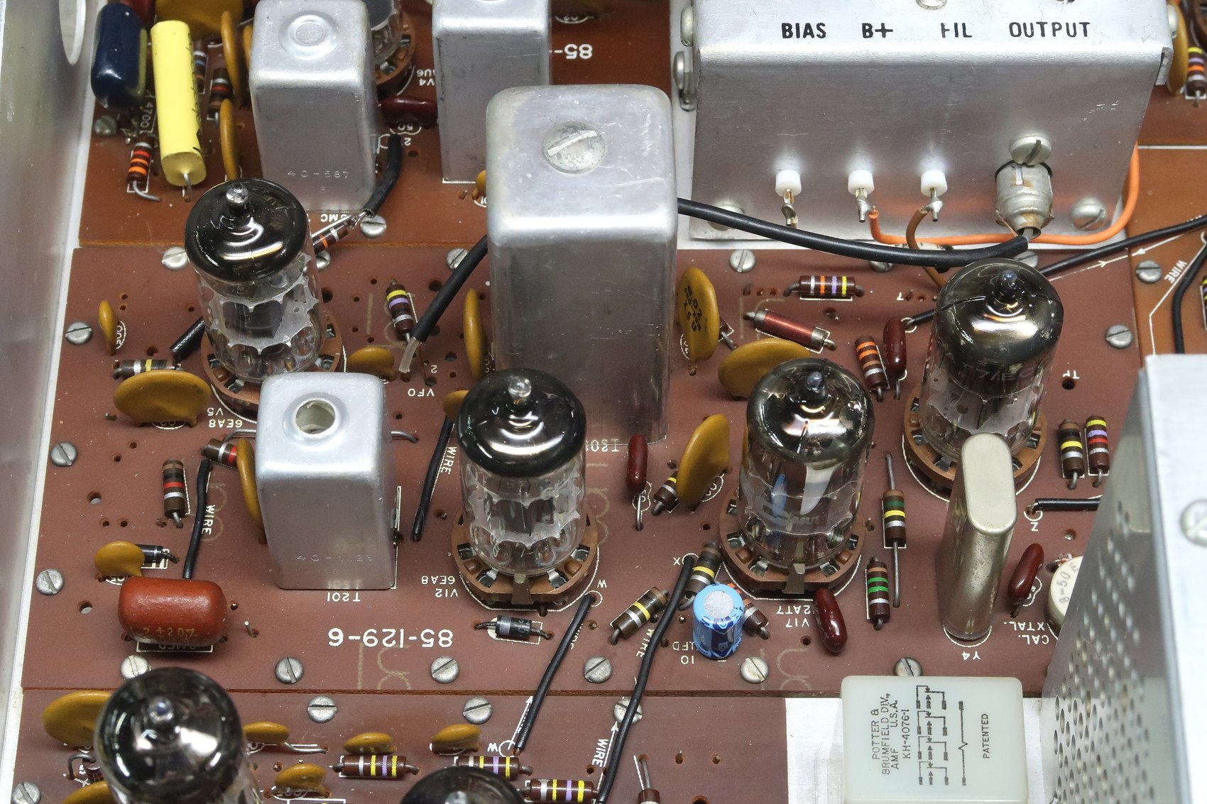 Figure 8 — The bandpass circuit board (designators 200–299), whose transformer T202 defines the 8.395–8.895 MHz variable IF used in both directions.