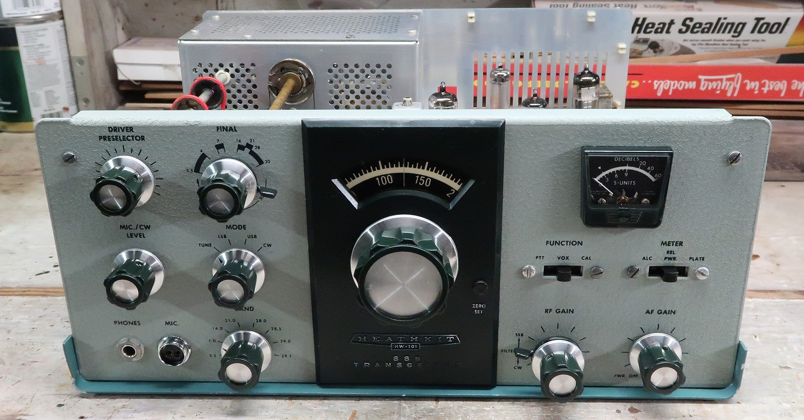 Figure 16 — The panel after restoration, with the knobs cleaned and refitted.