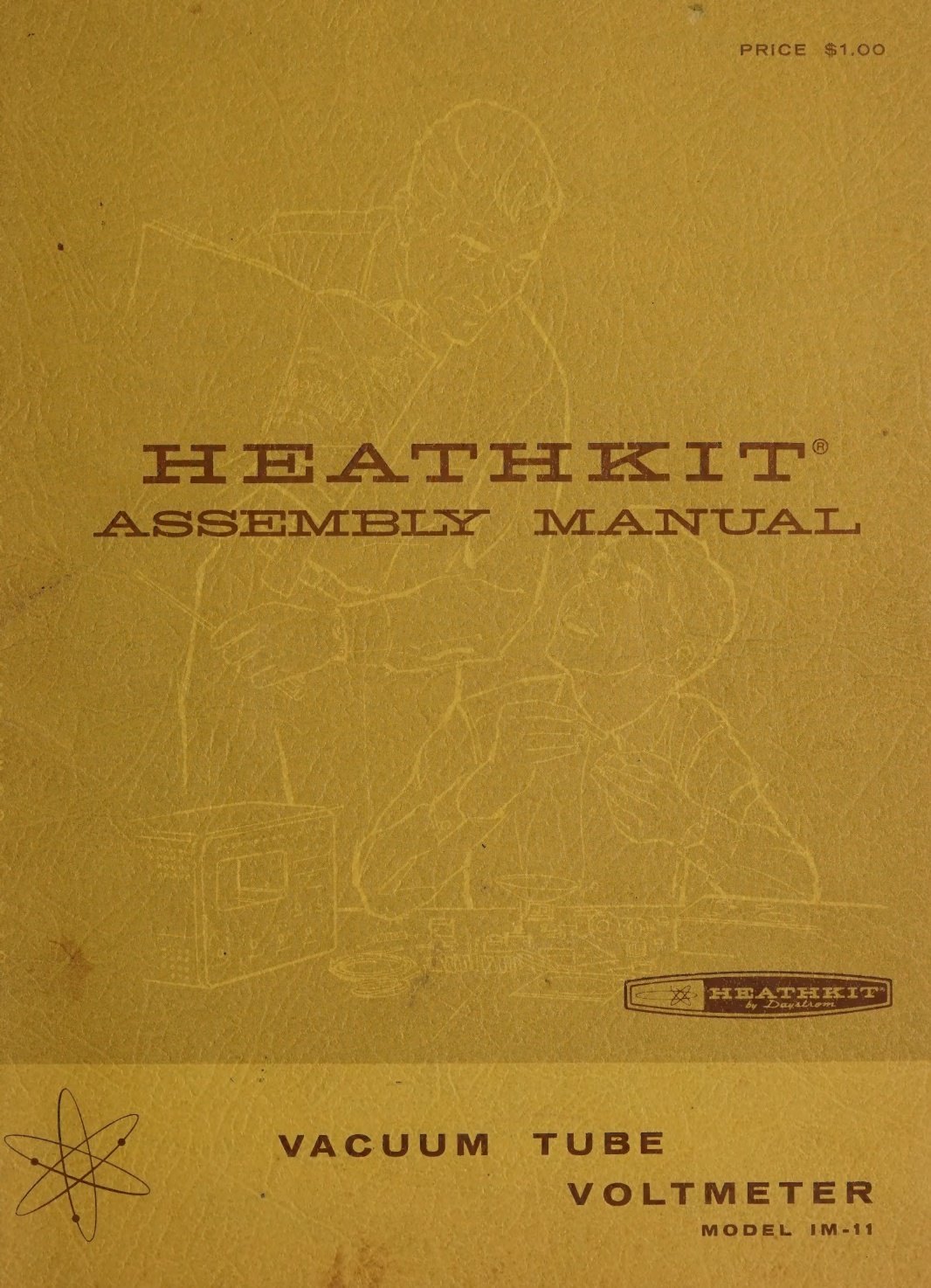 Figure 11 — The IM-11 manual under the Daystrom imprint. The same instrument, the same circuit and very nearly the same manual as the V-7A, in a cover style that dates the kit to the early 1960s.